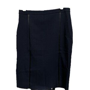 Forever 21 Navy Blue Pencil Skirt with Black Piping S